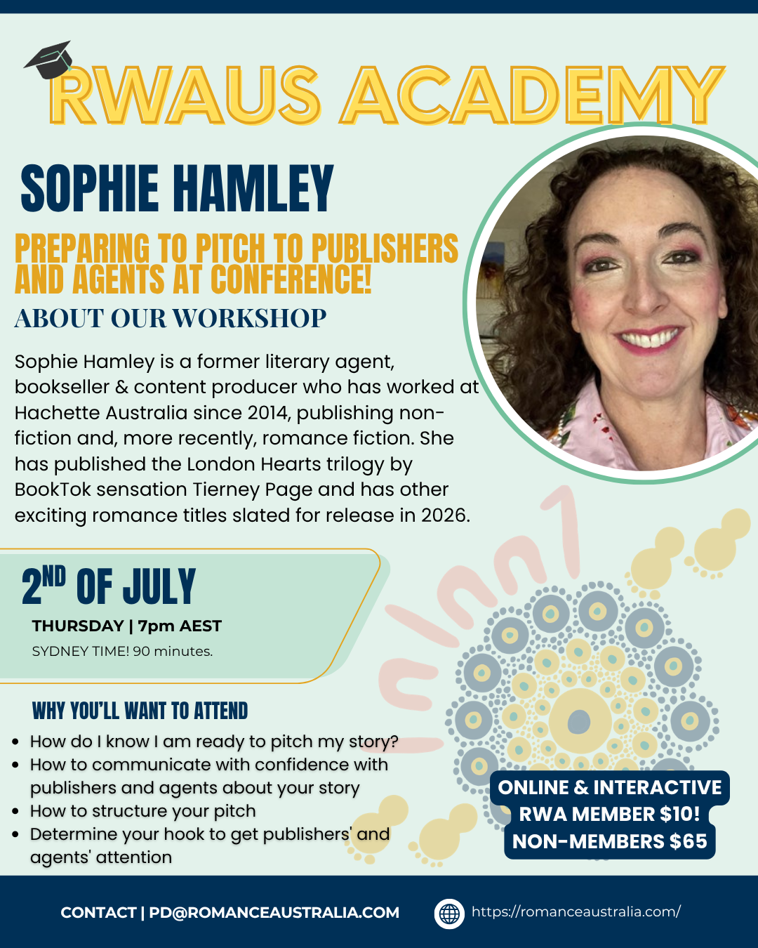 Preparing to pitch to publishers and agents at conference with Sophie Hamley